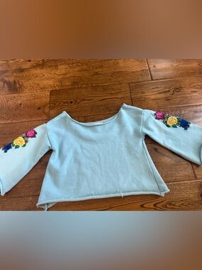 Pink Chicken Floral Embroidered Long Sleeve Top Size 2 Year